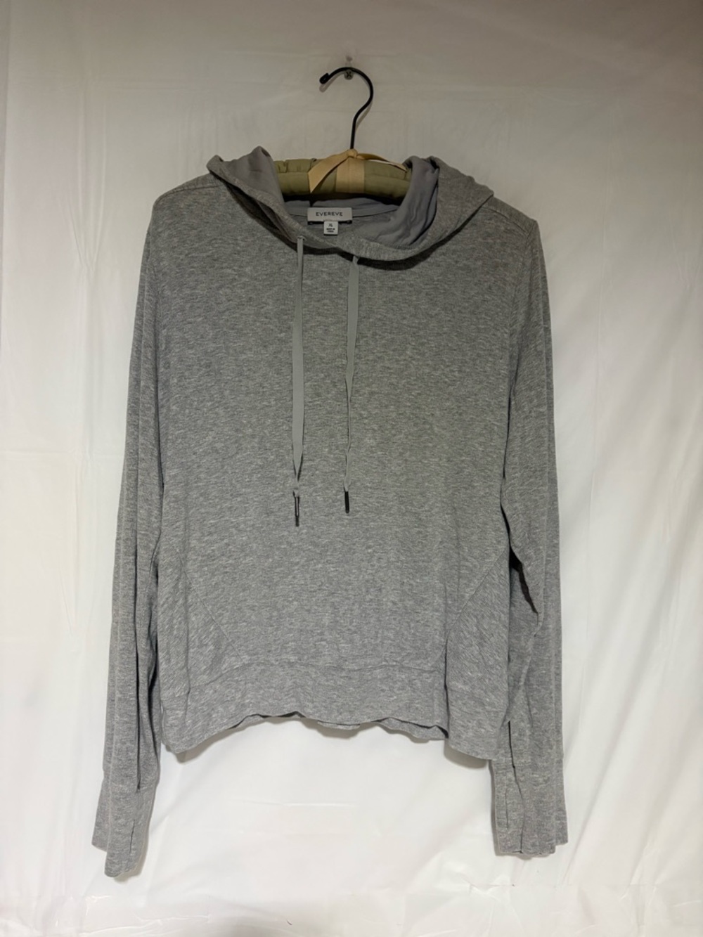 Evereve Light Gray Hooded Pullover Sweatshirt
